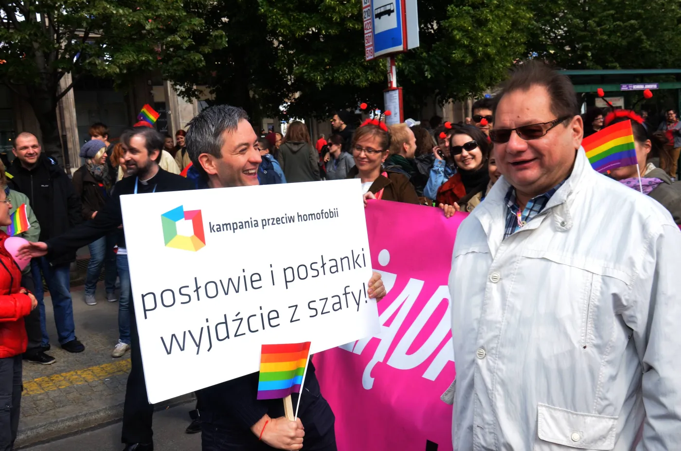 Ryszard Kalisz i Robert Biedroń na Paradzie Równości w Warszawie