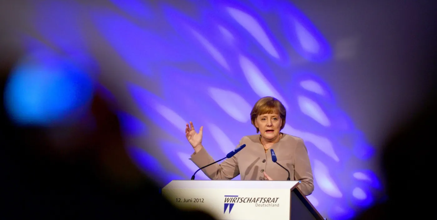 Kanclerz Niemiec Angela Merkel na konwencji CDU poświęconej gospodarce