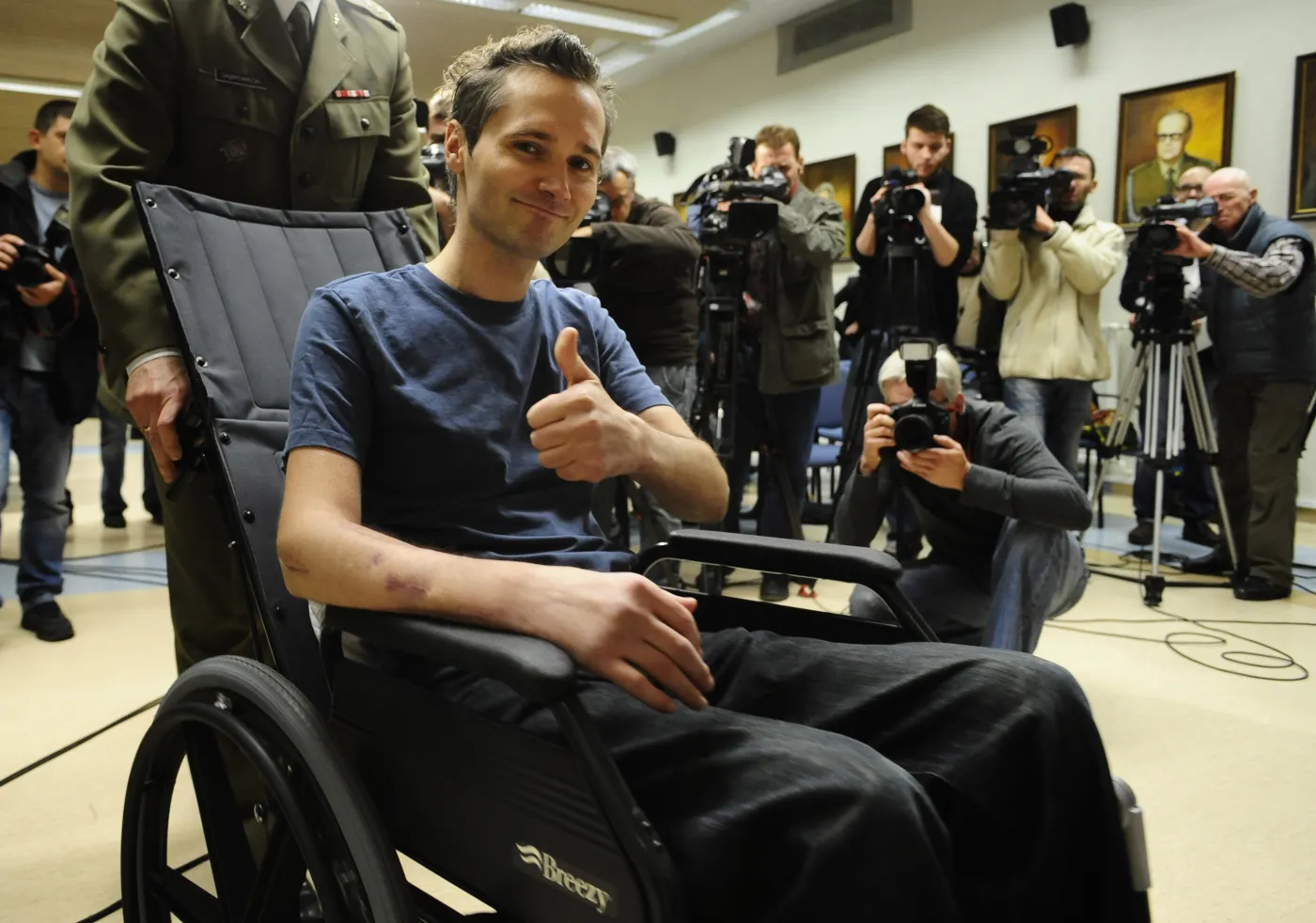 Jarosław Wałęsa na konferencji prasowej