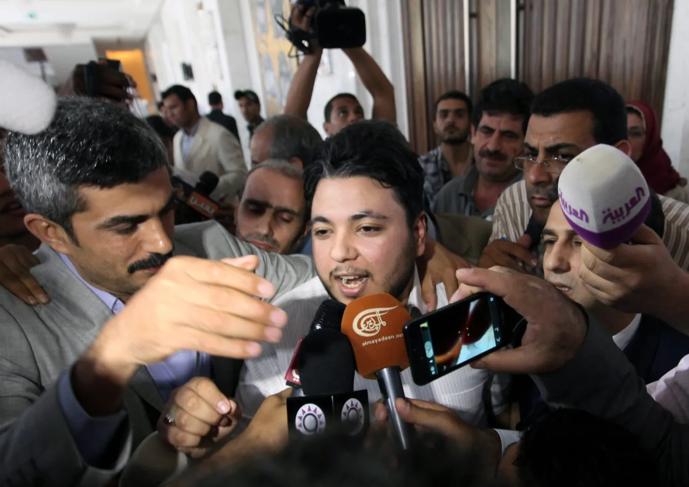 Konferencja prasowa syryjskiej opozycji w stolicy Egiptu Kairze