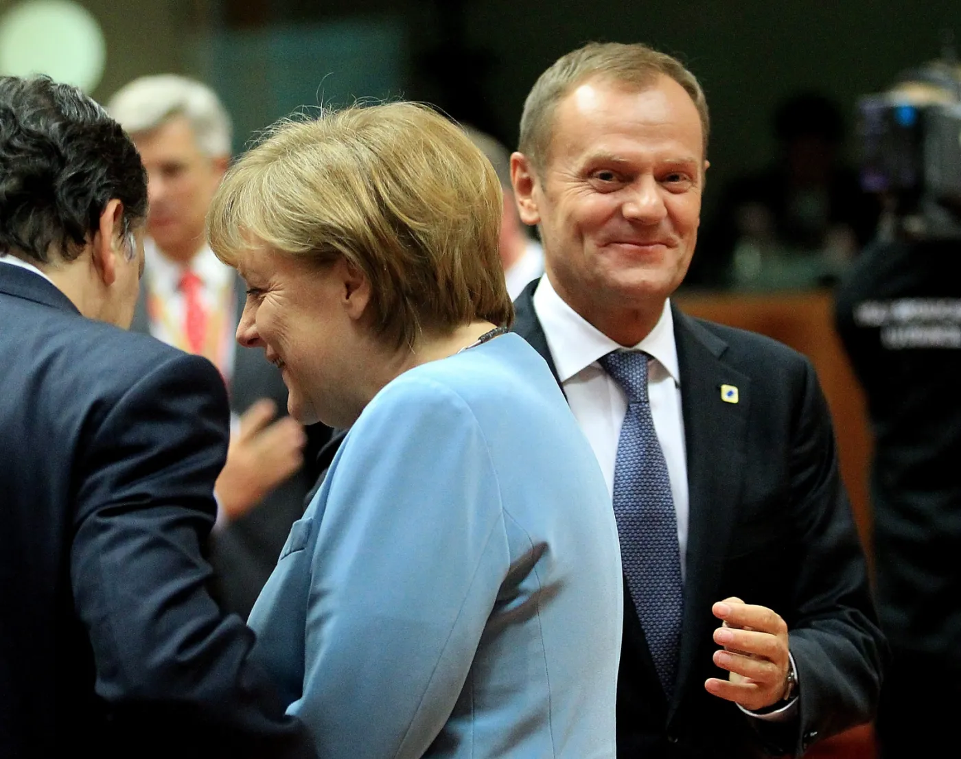 Angela Merkel i Donald Tusk na szczycie w Brukseli