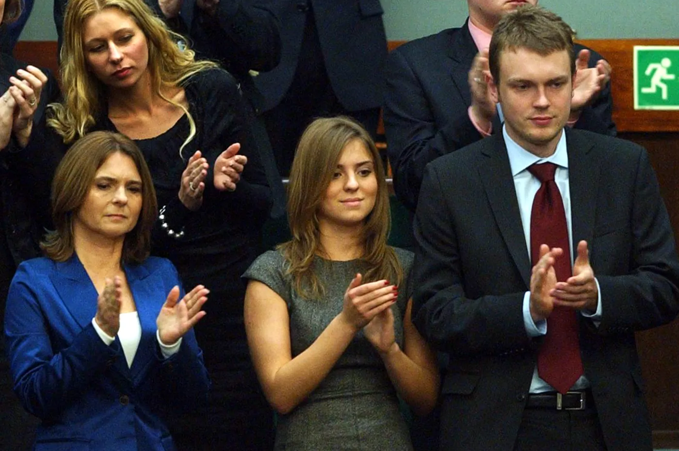 Rodzina Tusków w Sejmie podczas zaprzysiężenia rządu PO-PSL w 2007 roku