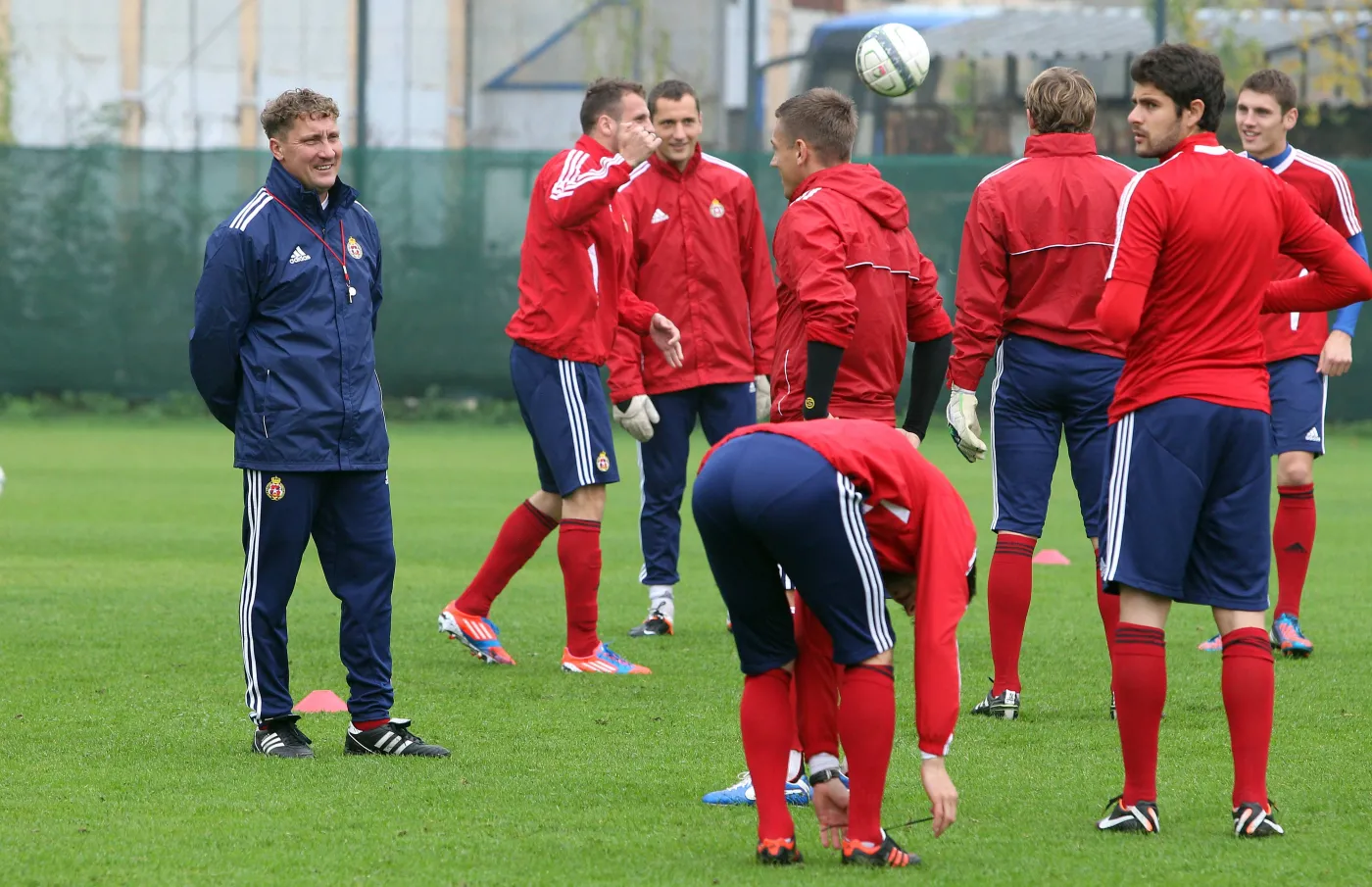 Tomasz Kulawik i piłkarze Wisły Kraków