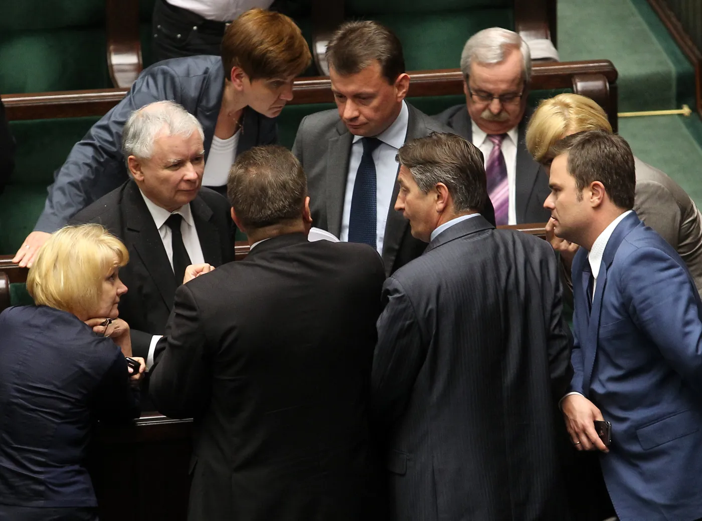 Jarosław Kaczyński wśród posłów PiS