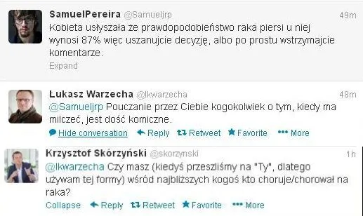 Dyskusja na Twitterze na temat Angeliny Jolie