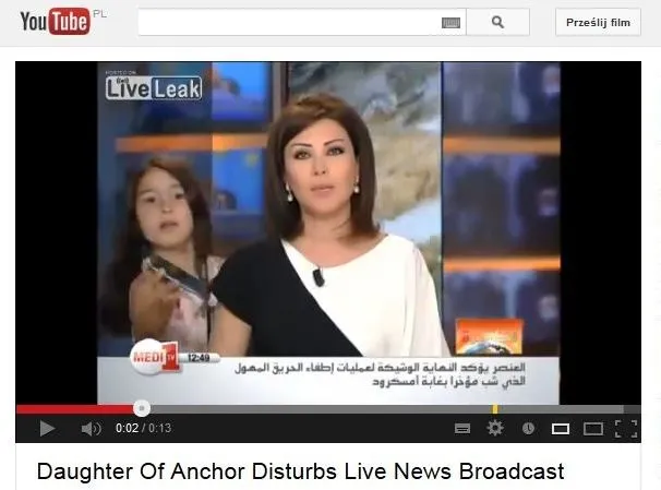 Wpadka w telewizji na żywo. "Mamo, telefon"