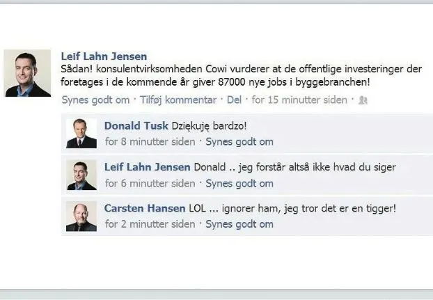 Duńska gazeta żartuje z Donalda Tuska