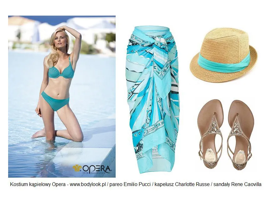 Stylizacje plażowe ze strojami kąpielowymi Opera