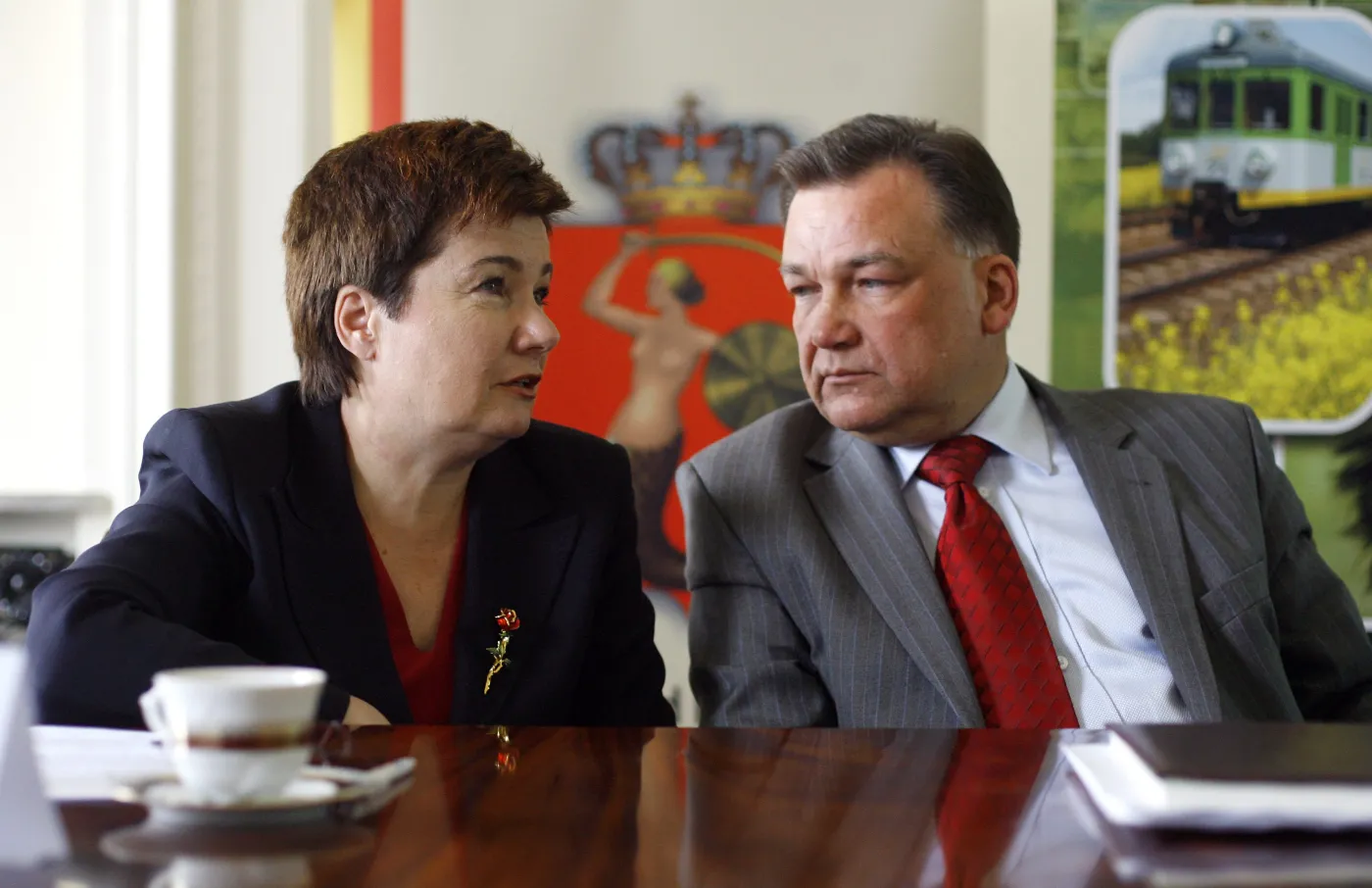 Hanna Gronkiewicz-Waltz i Adam Struzik