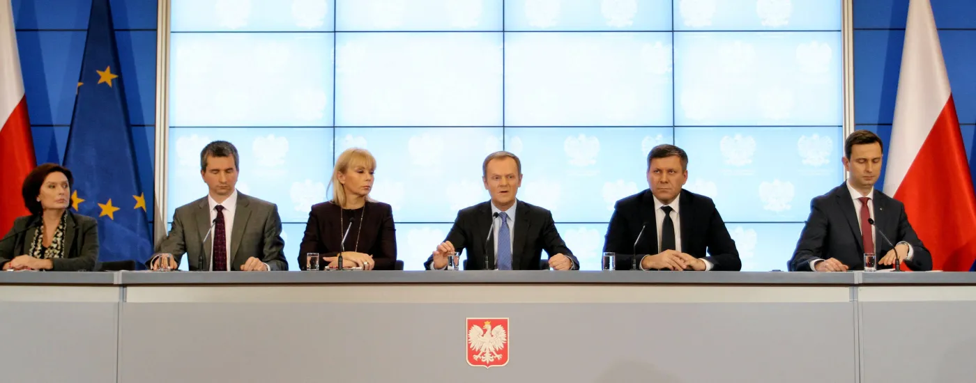 Donald Tusk i jego ministrowie