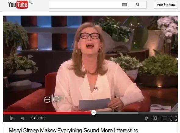 Meryl Streep w programie Ellen Degeneres