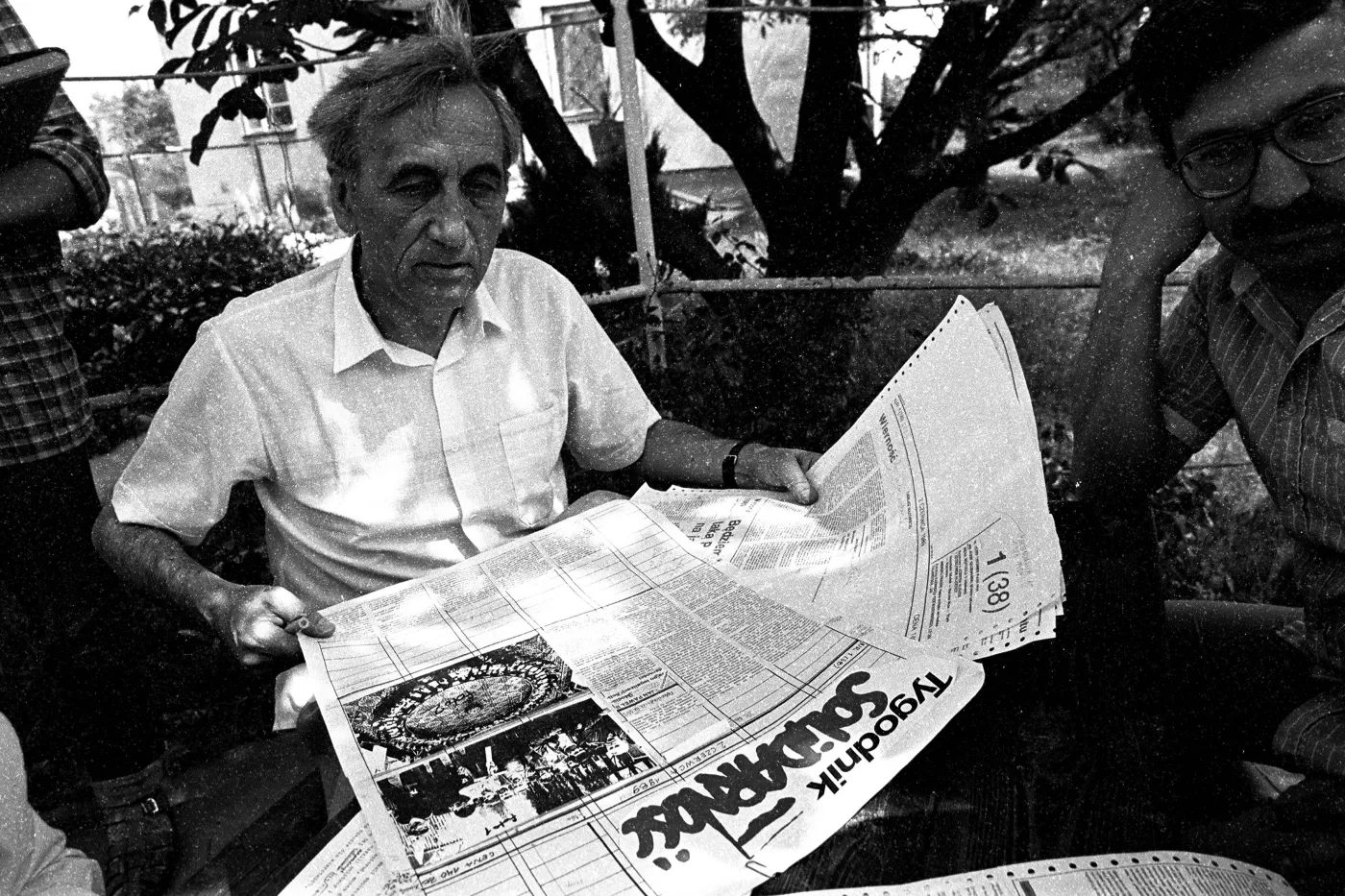 Tadeusz Mazowiecki z "Tygodnikiem Solidarność"