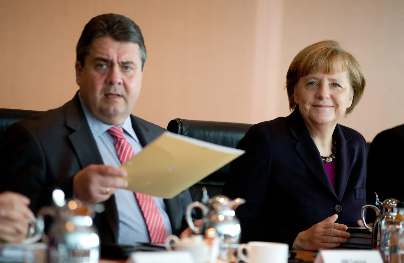 Sigmar Gabriel i Angela Merkel