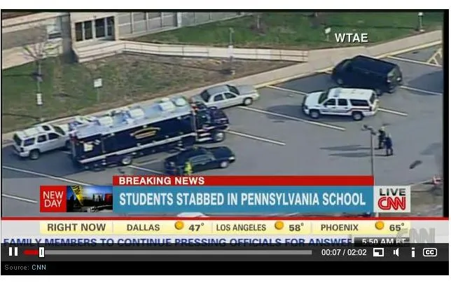 Fragment relacji telewizji CNN