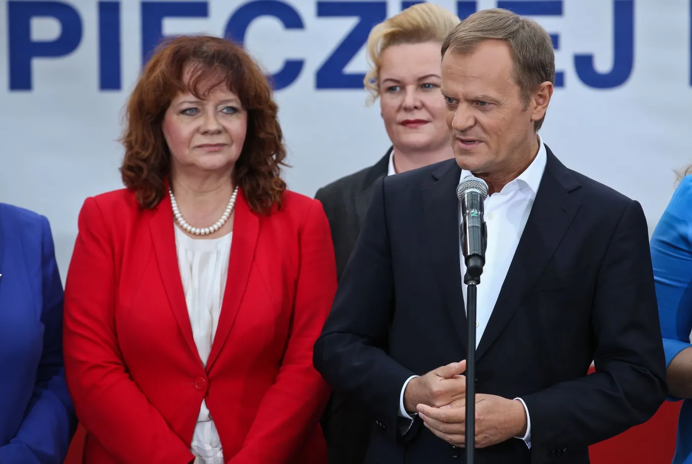 Donald Tusk i Barbara Kudrycka