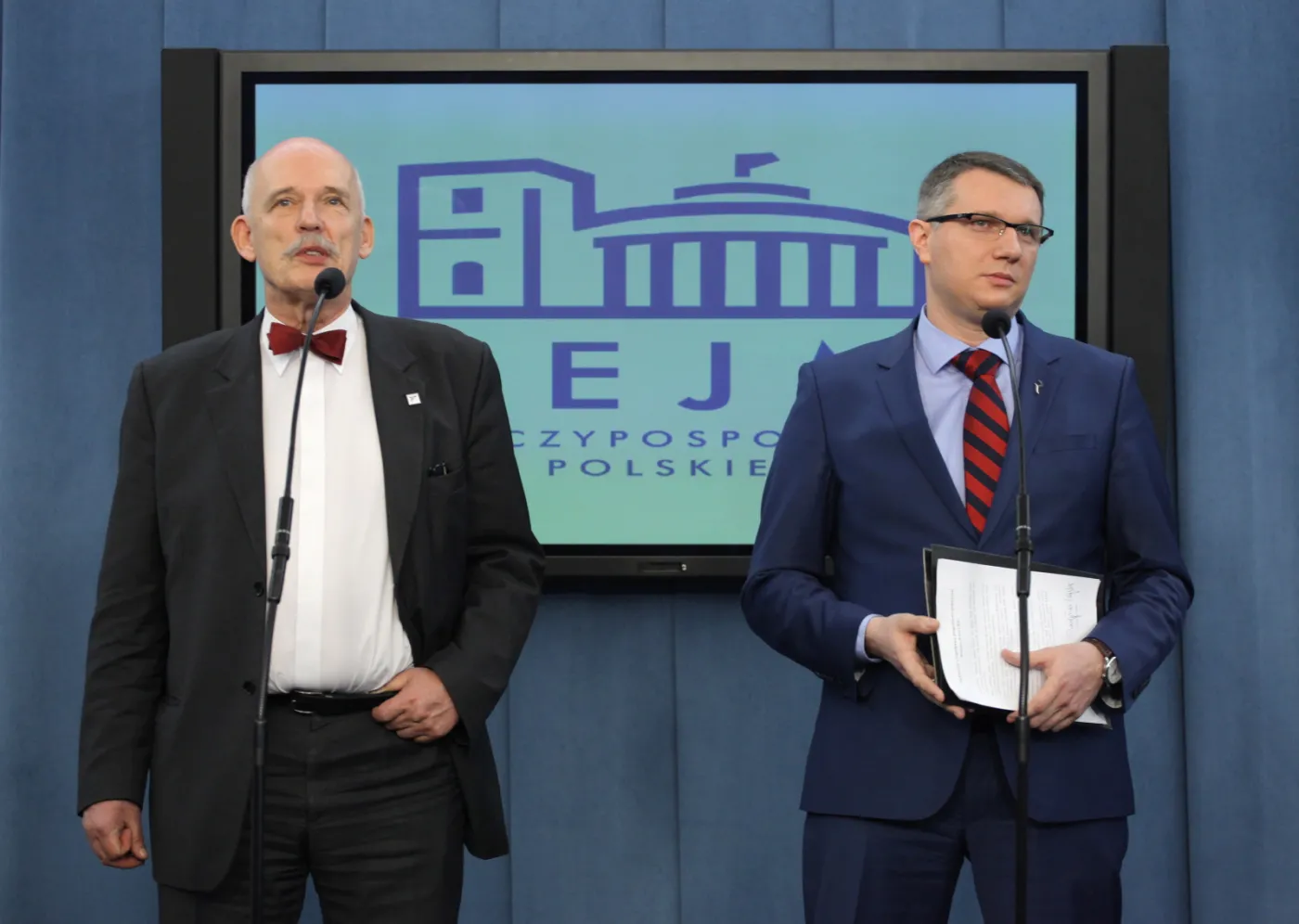 Janusz Korwin-Mikke i Przemysław Wipler