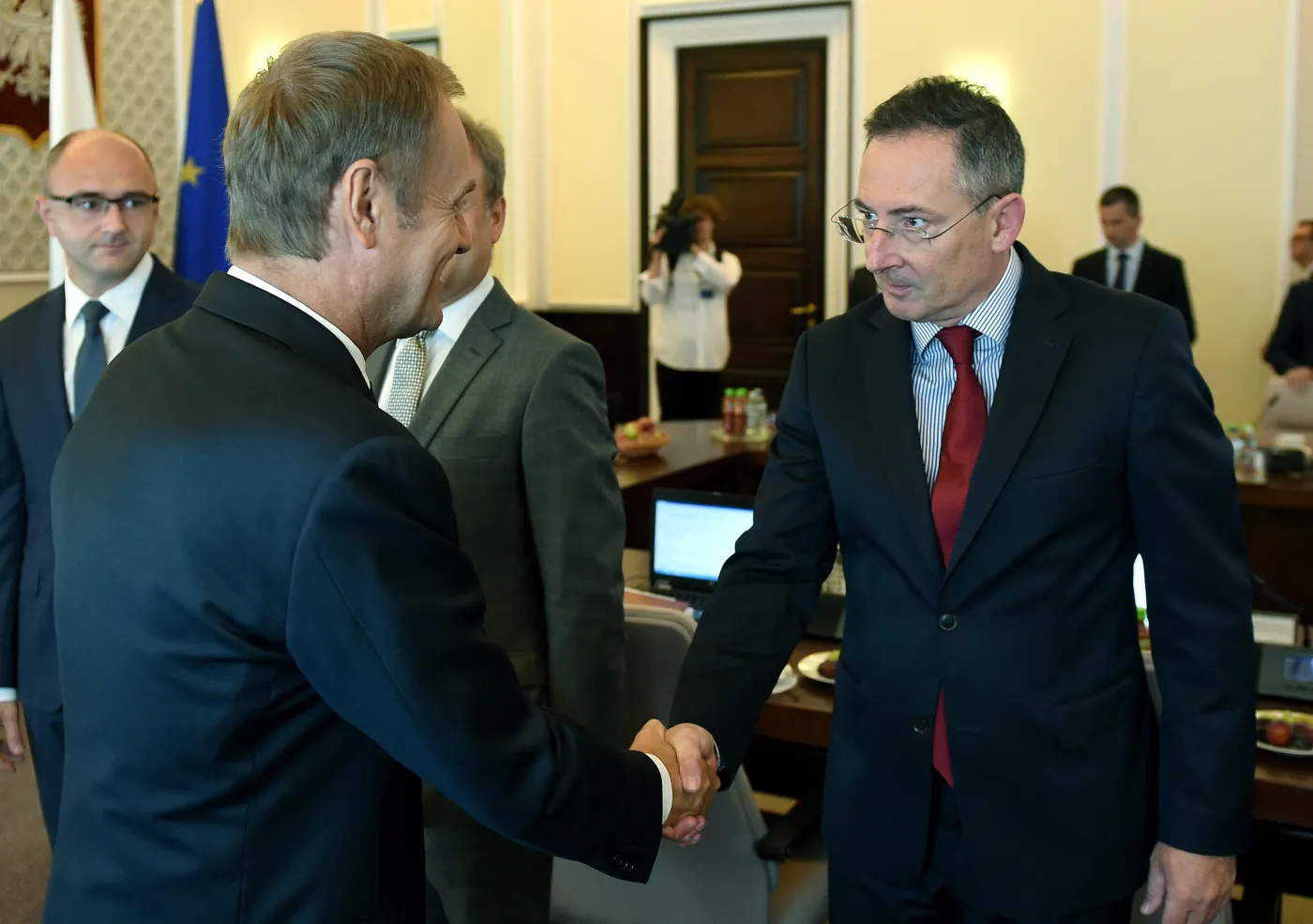 Bartłomiej Sienkiewicz i Donald Tusk