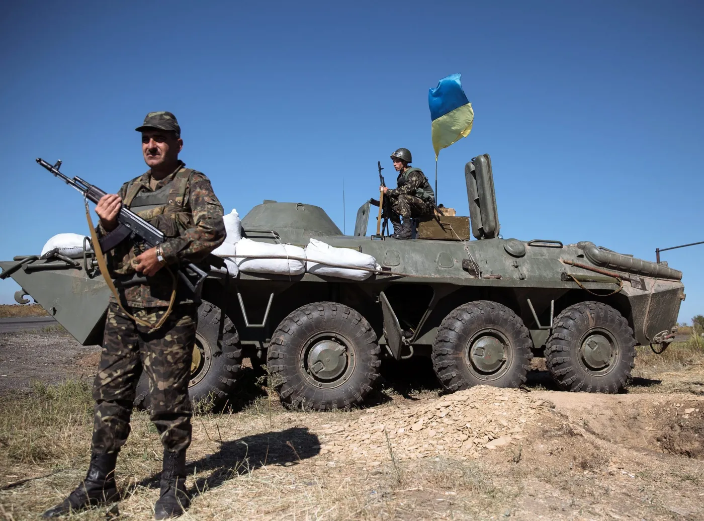 Posterunek ukraińskiej armii na wschodzie kraju