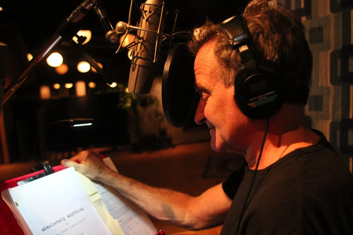 Robin Williams podczas pracy nad "Absolutely Anything"
