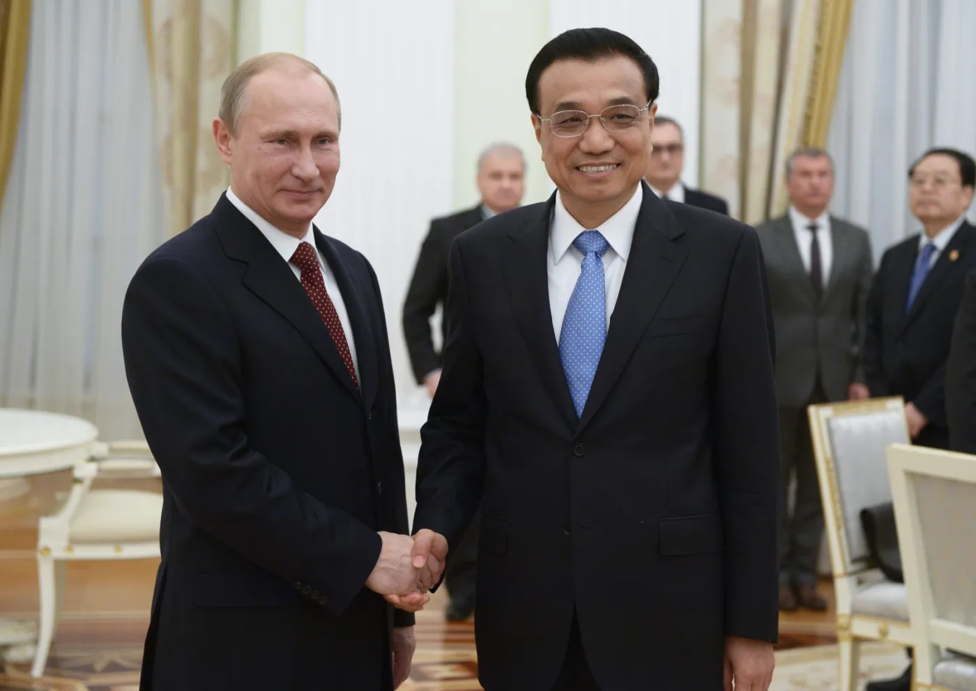 Prezydent Rosji Władimir Putin i premier Chin Li Keqiang