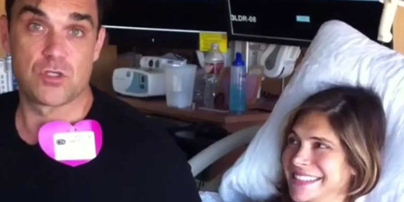 Robbie Williams i jego żona Ayda Field