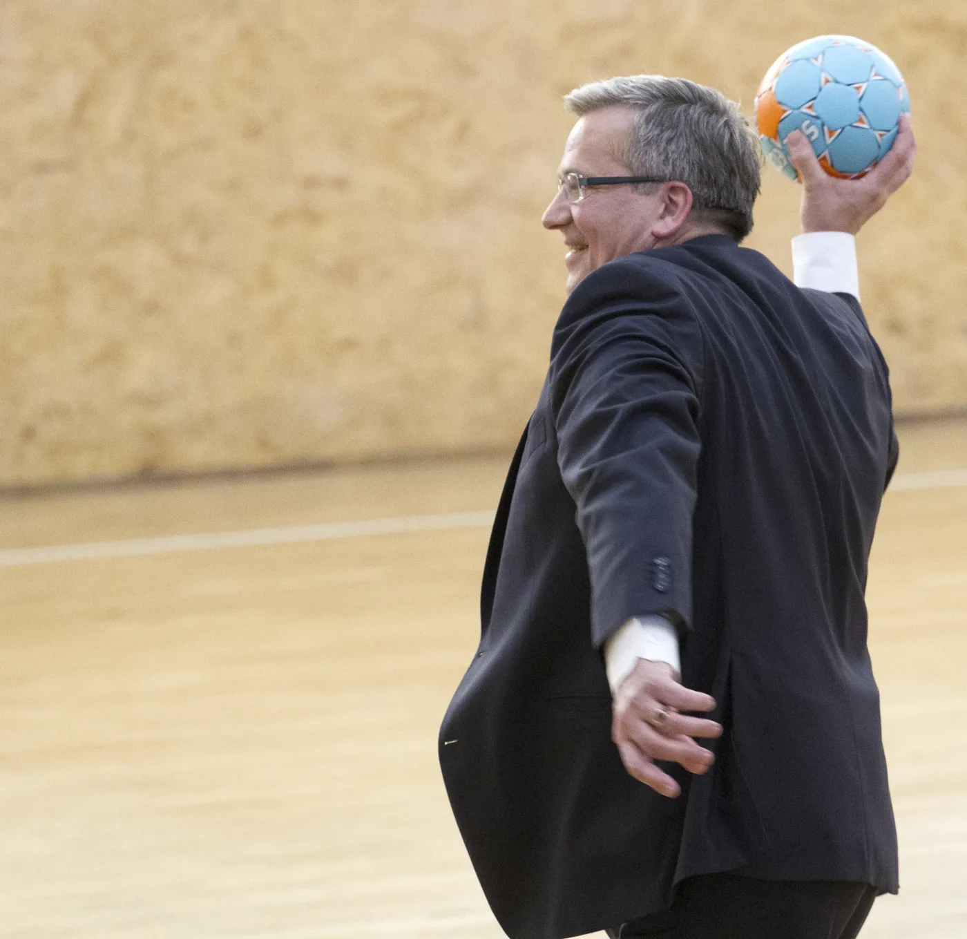 Prezydent Bronisław Komorowski podczas spotkania z zawodnikami i działaczami klubu Vive Tauron Kielce