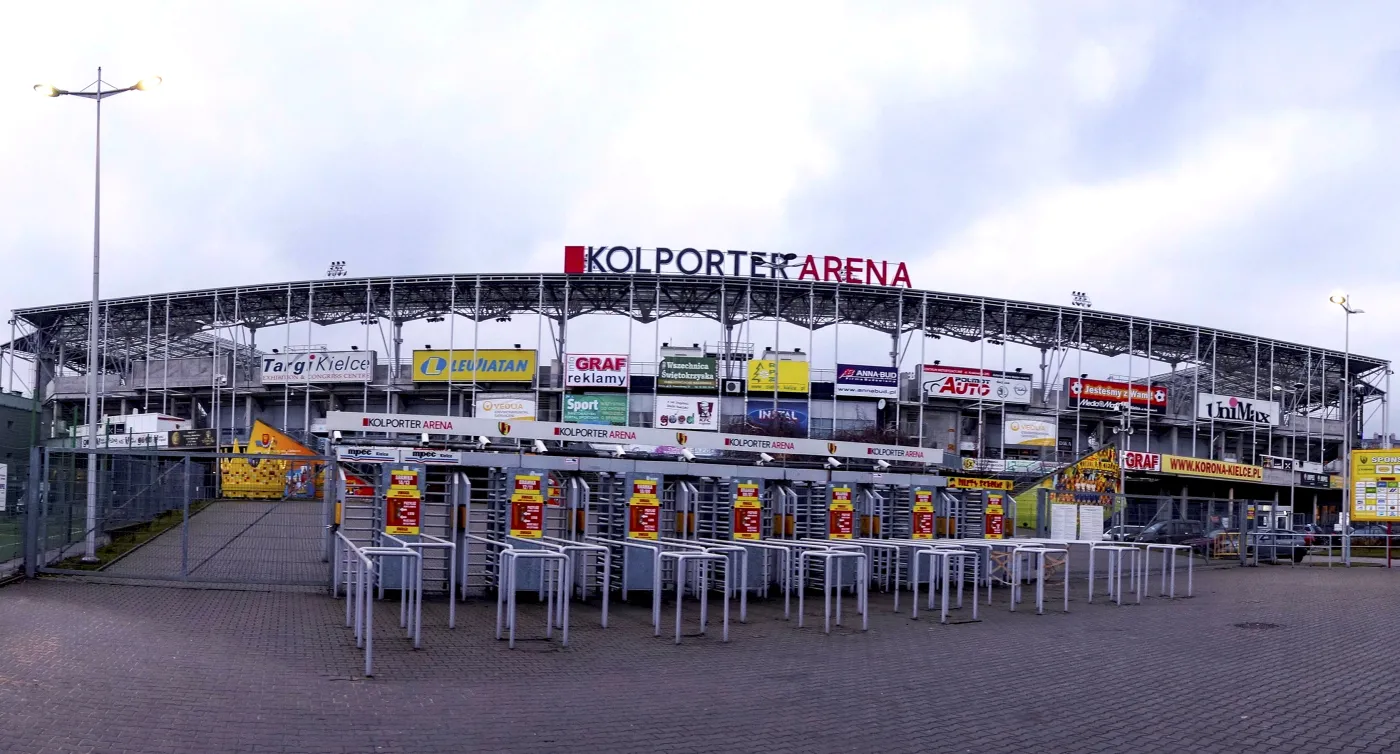 Stadion Miejski - Kolporter Arena, na którym swoje mecze rozgrywają piłkarze Korony Kielce