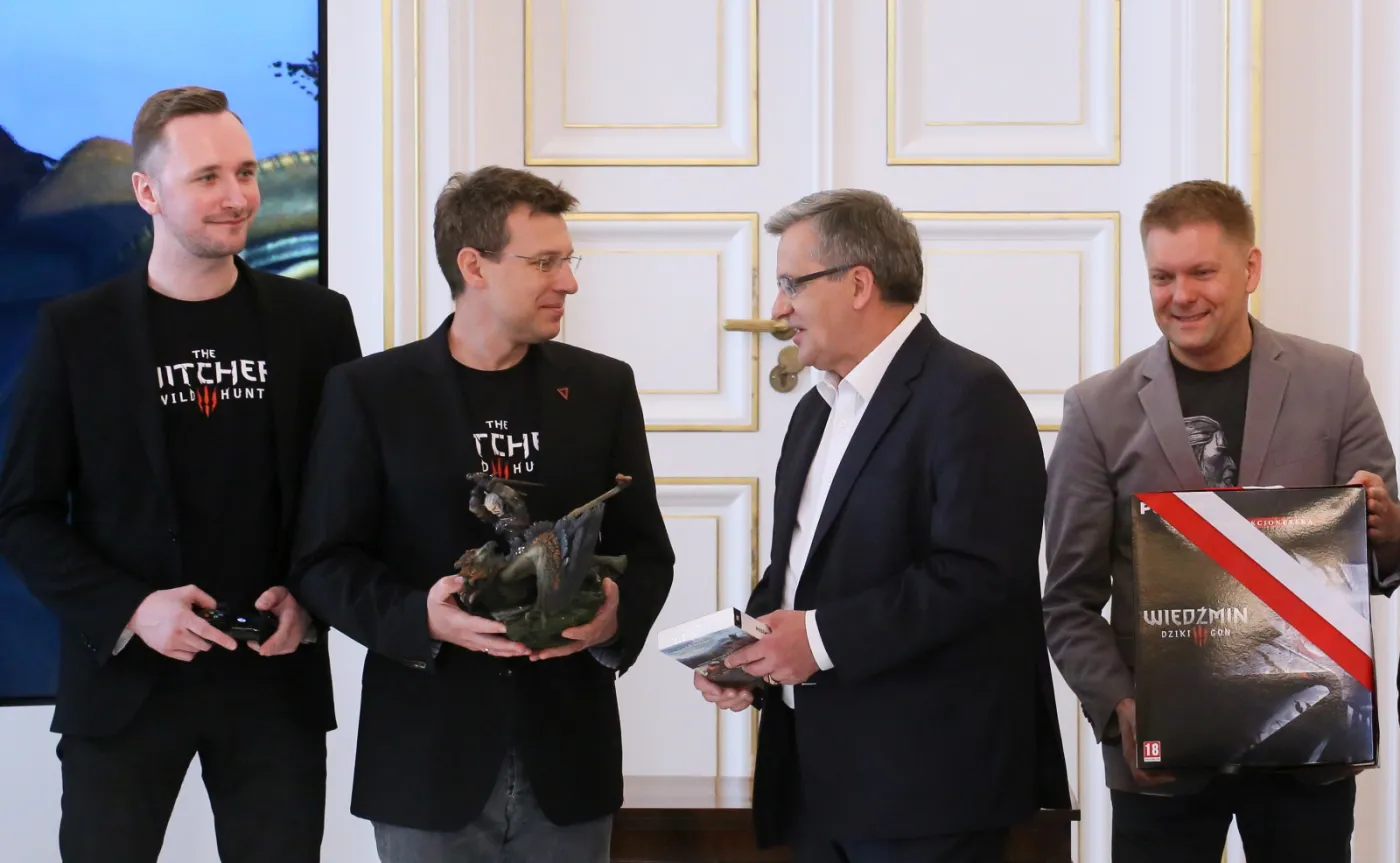 "Wiedźmin 3" w Belwederze. Twórcy gry u prezydenta Komorowskiego
