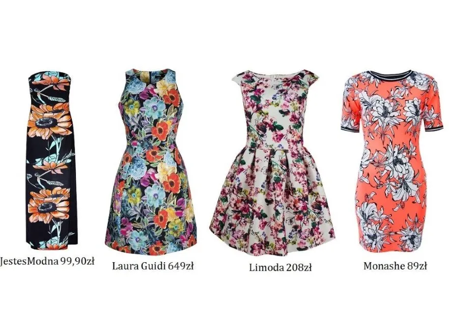 Sukienki w kwiaty na lato 2015