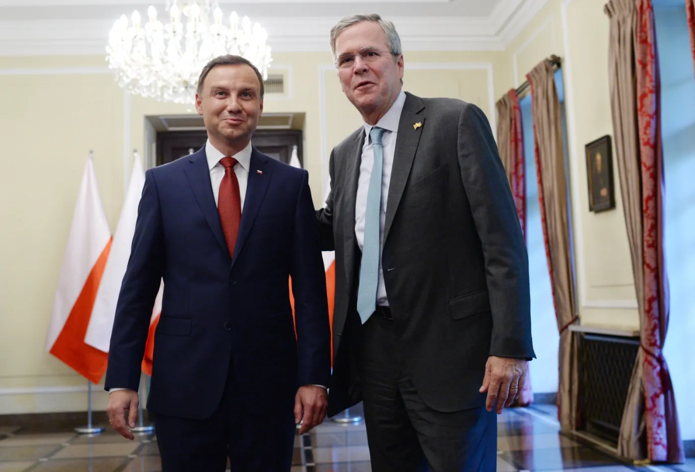 Prezydent elekt Andrzej Duda i były gubernator Florydy Jeb Bush