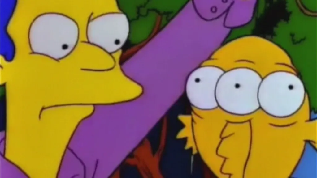 Screen z kreskówki "Simpsonowie" - trójoka ryba