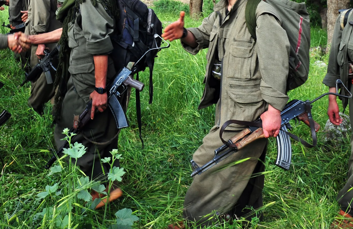 Kurdyjscy uzbrojeni bojówkarze, członkowie lokalnej milicji