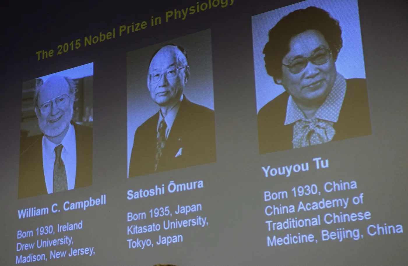 Jest Nobel z medycyny. William C. Campbell, Satoshi Omura i Youyou Tu laureatami