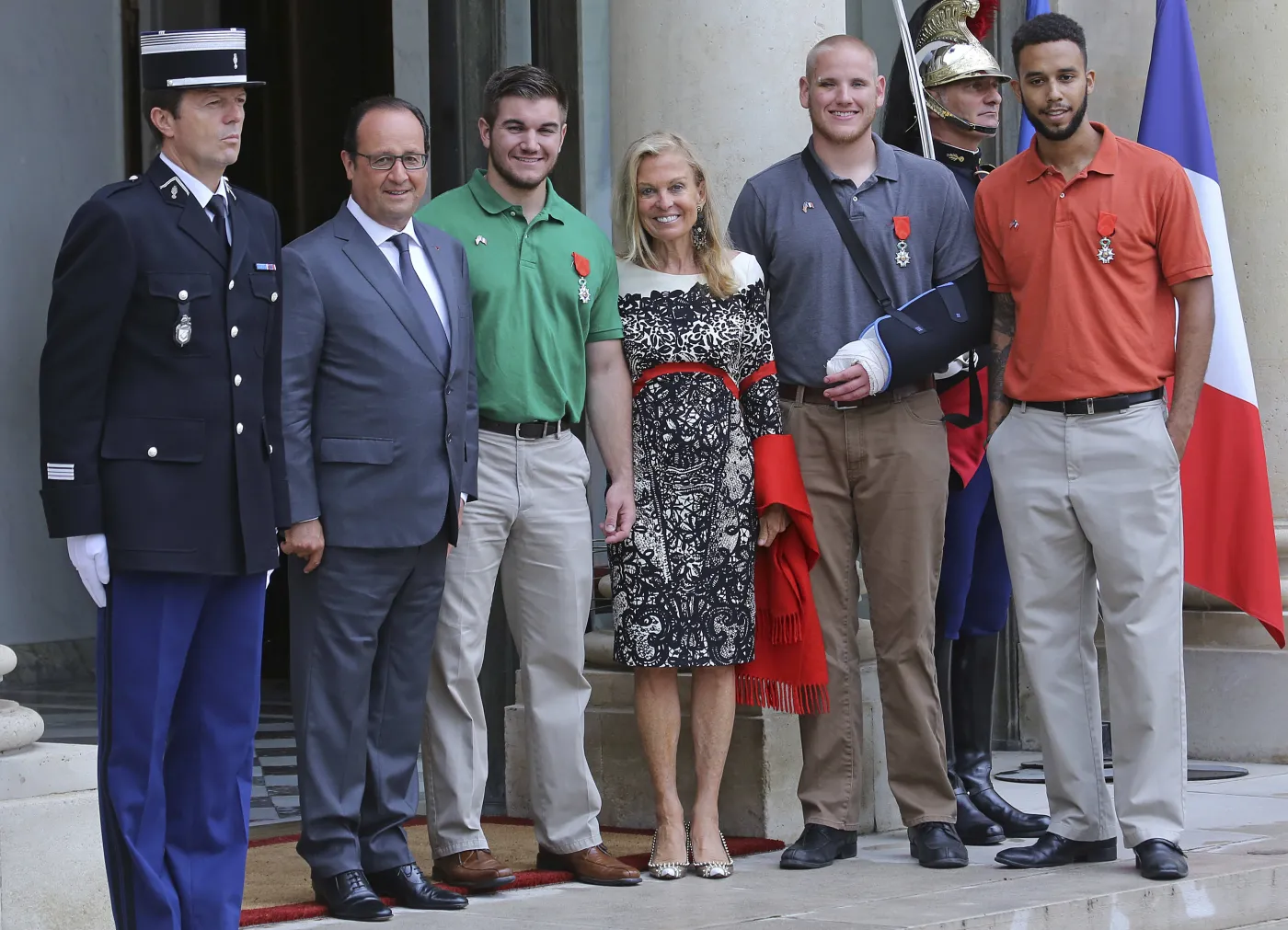 Bohaterowie z pociągu odbierają Legię Honorową