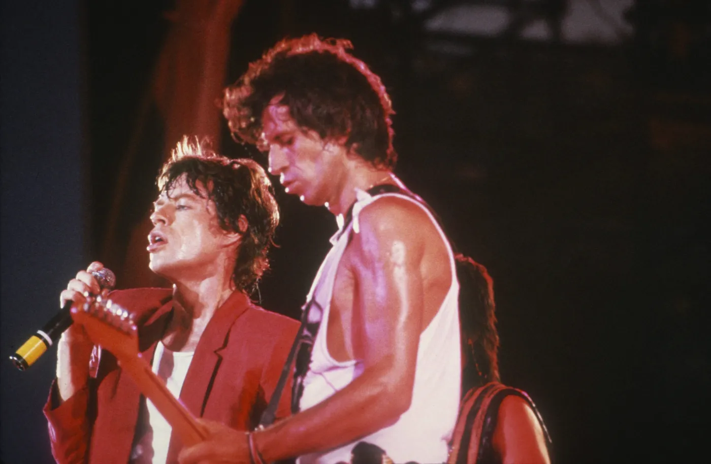 Mick Jagger i Keith Richards w 1982 roku