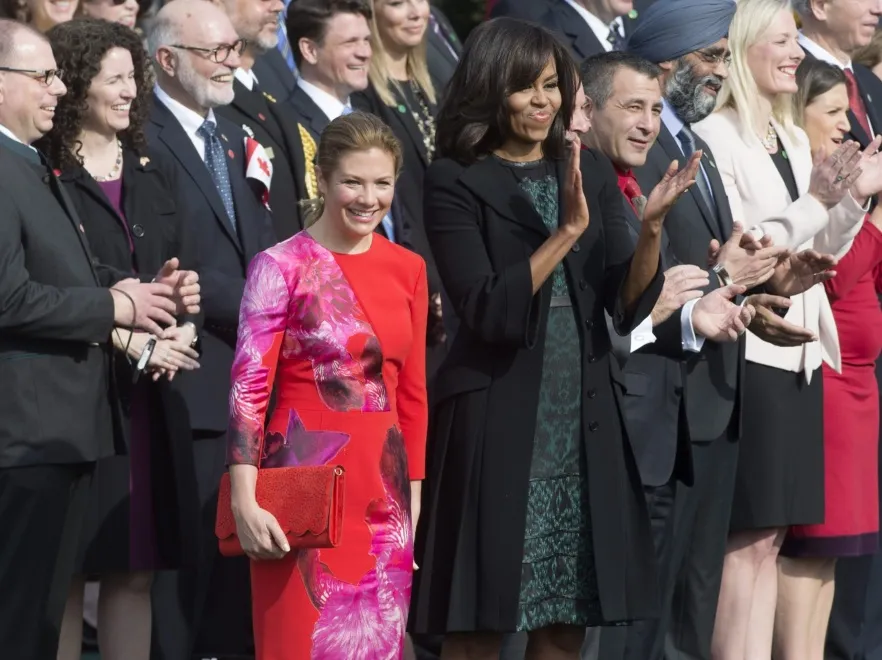 To był jej dzień! Michelle Obama przyćmiewała koleżanki podczas wizyty premiera Kanady