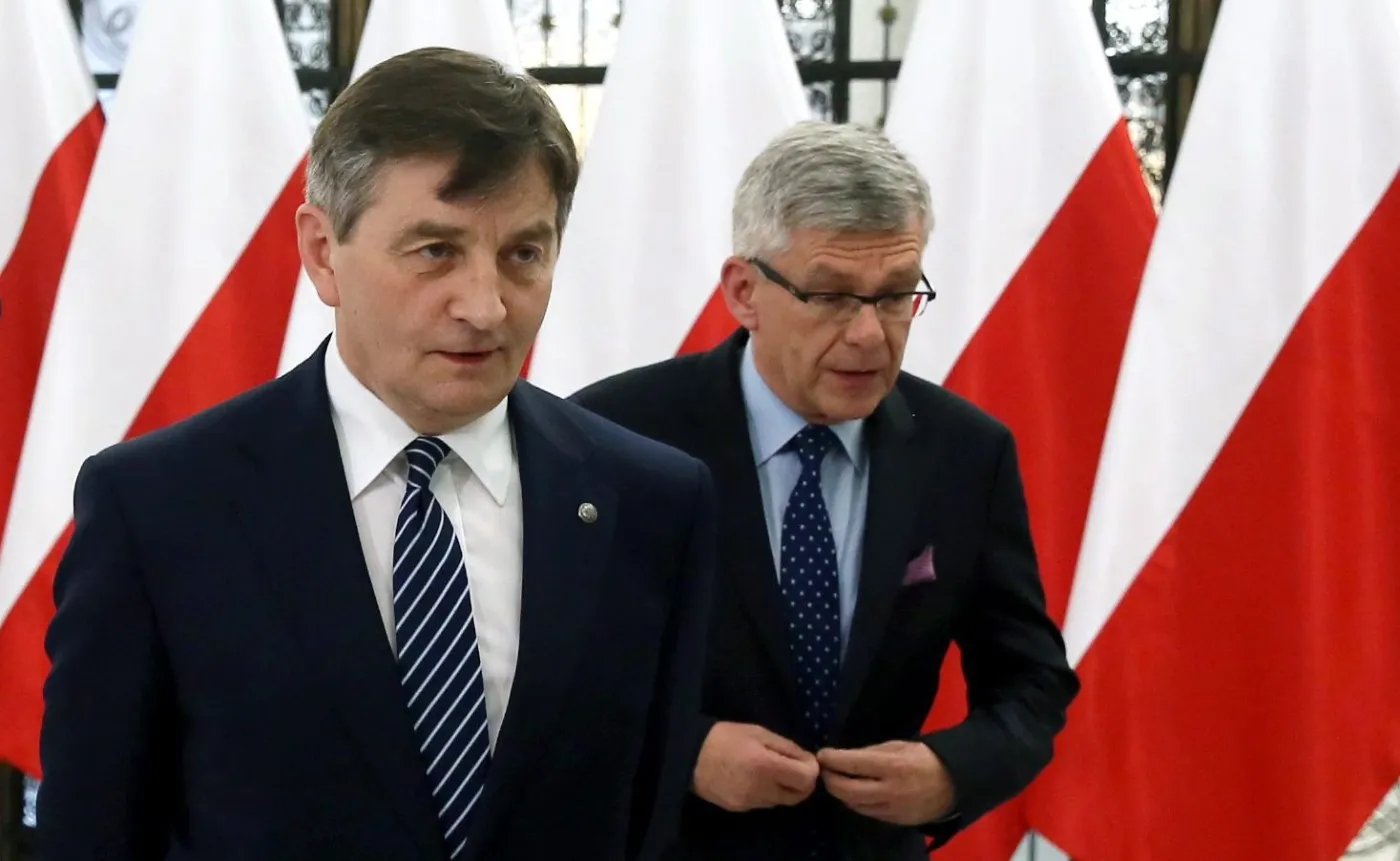 Marszałek Sejmu Marek Kuchciński i marszałek Senaru Stanisław Karczewski