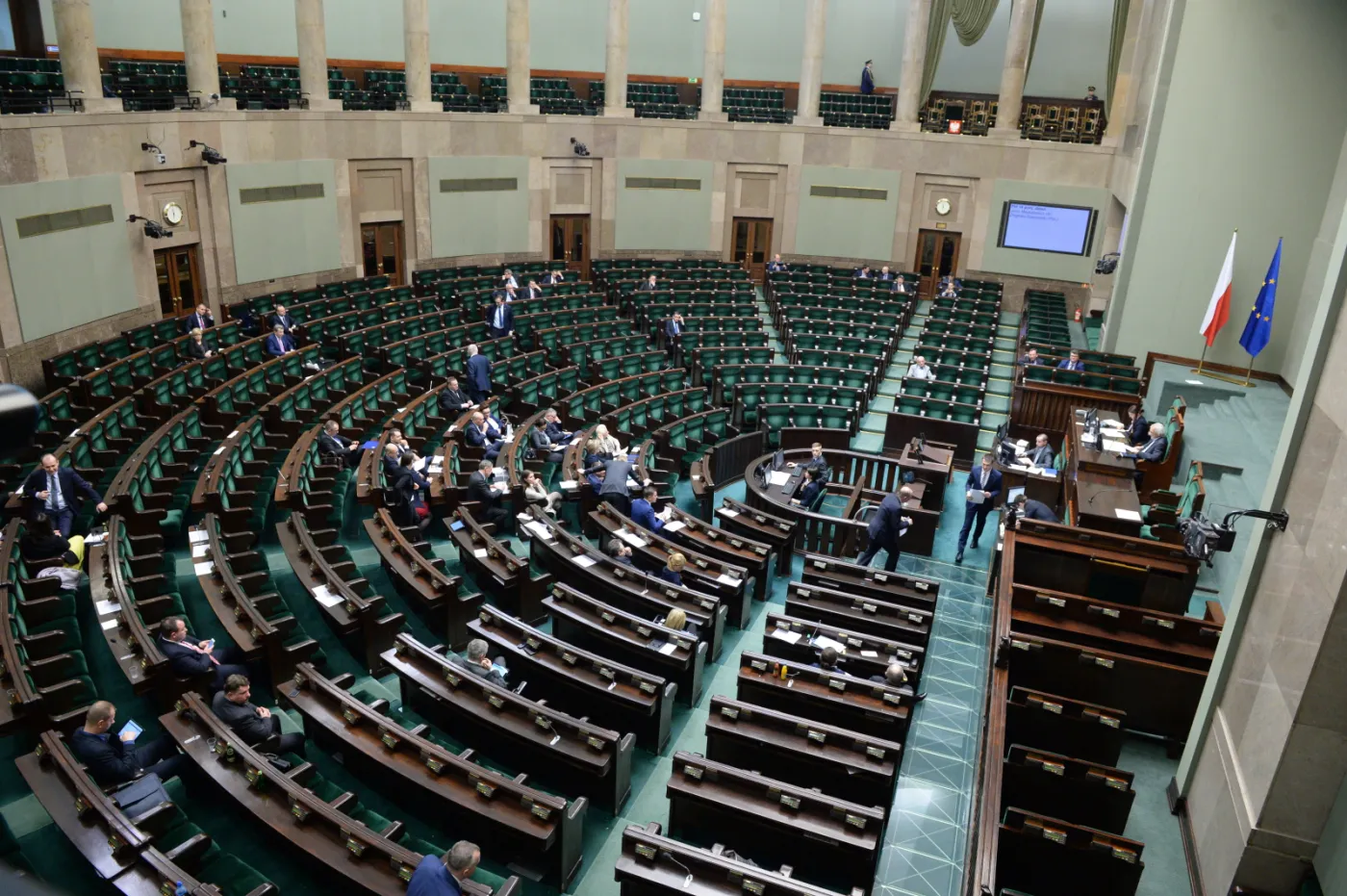 Sala obrad podczas posiedzenia Sejmu