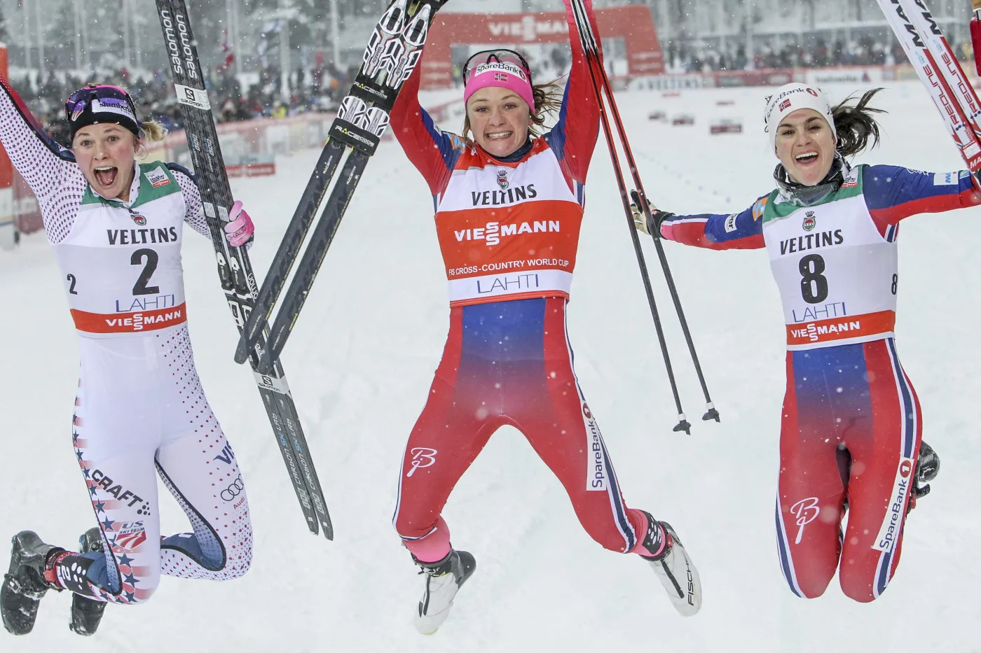 Jessica Diggins, Maiken Caspersen Falla i Heidi Weng 