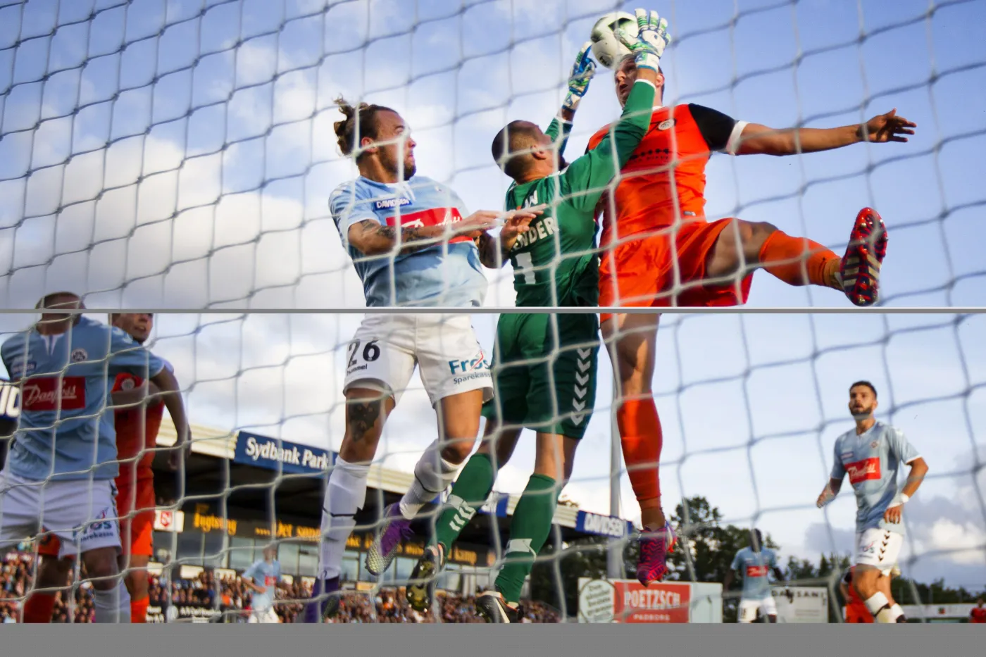 Maciej Dąbrowski (w pomarańczowym stroju)