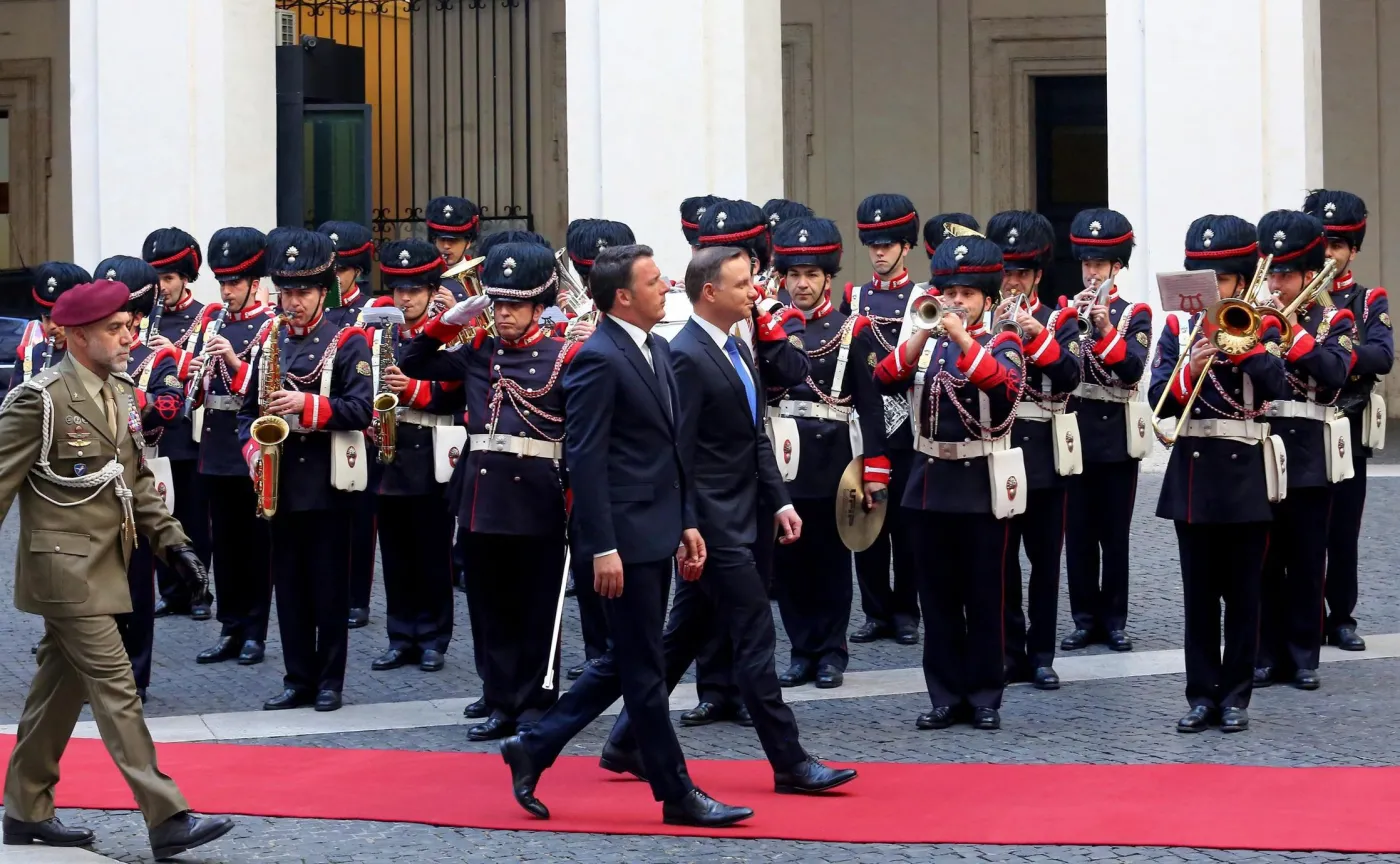 Prezydent Andrzej Duda i premier Matteo Renzi