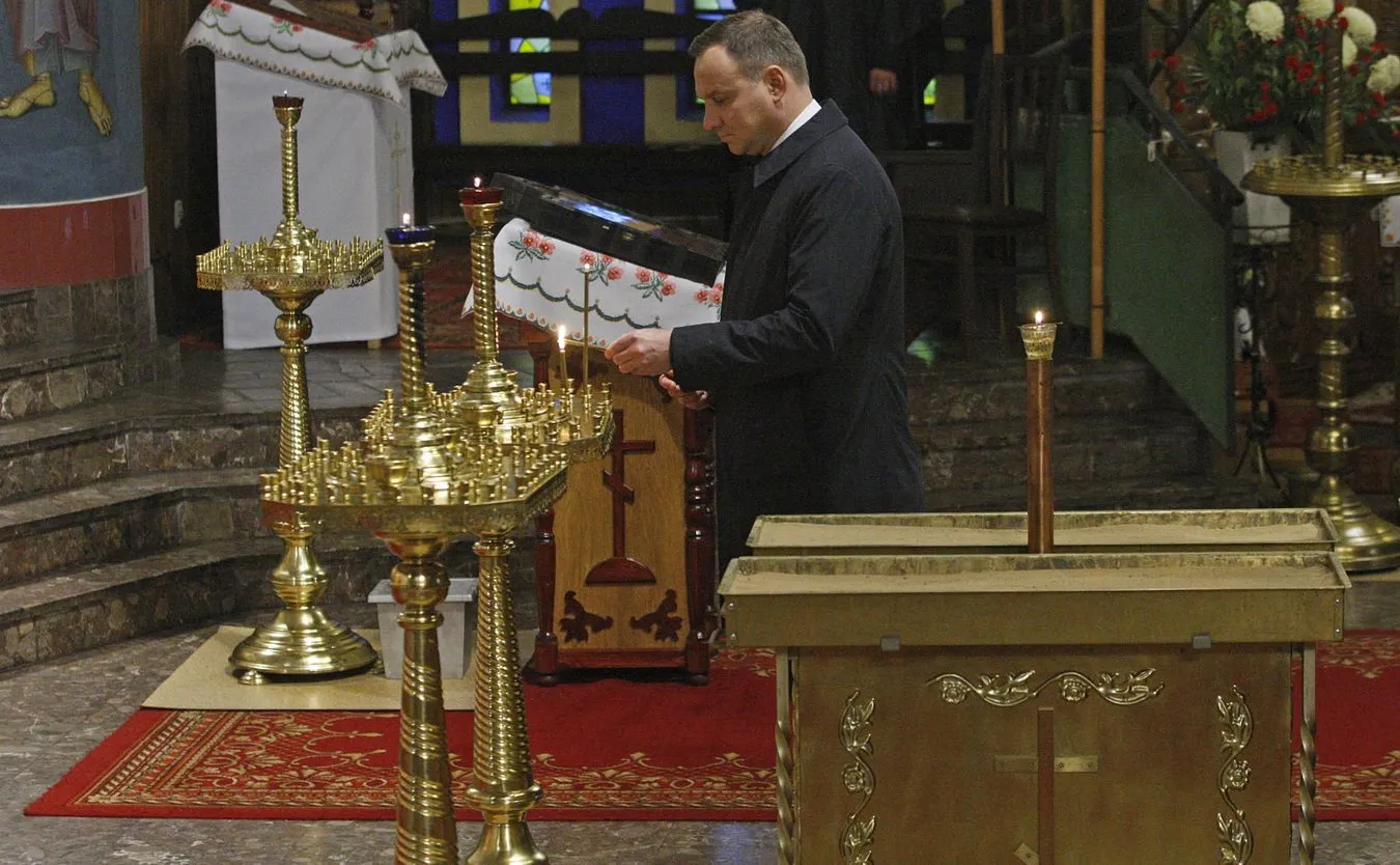 Prezydent Andrzej Duda odwiedził sobór Świętej Trójcy w Hajnówce