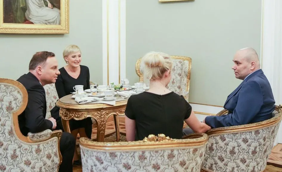Spotkanie pary prezydenckiej z Tomaszem i Anną Kalitami