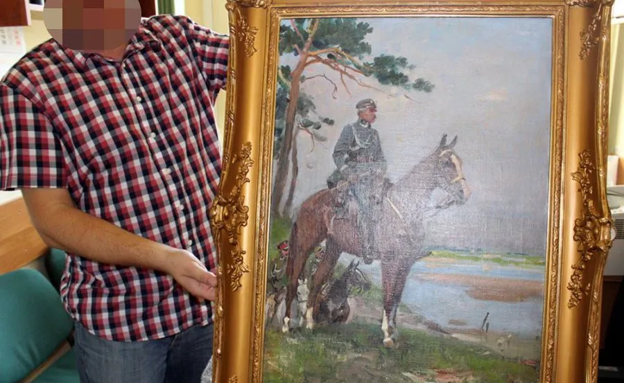 Na zdjęciu udostępnionym 24.11.2016 r. przez KSP zabezpieczony obraz