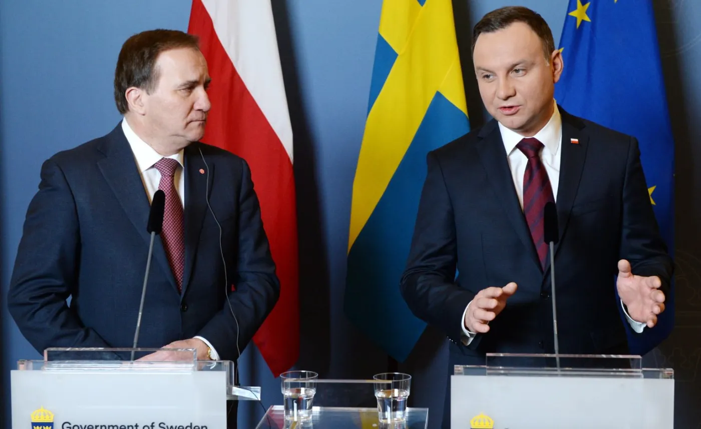 Prezydent Andrzej Duda i premier Szwecji Stefan Loefven