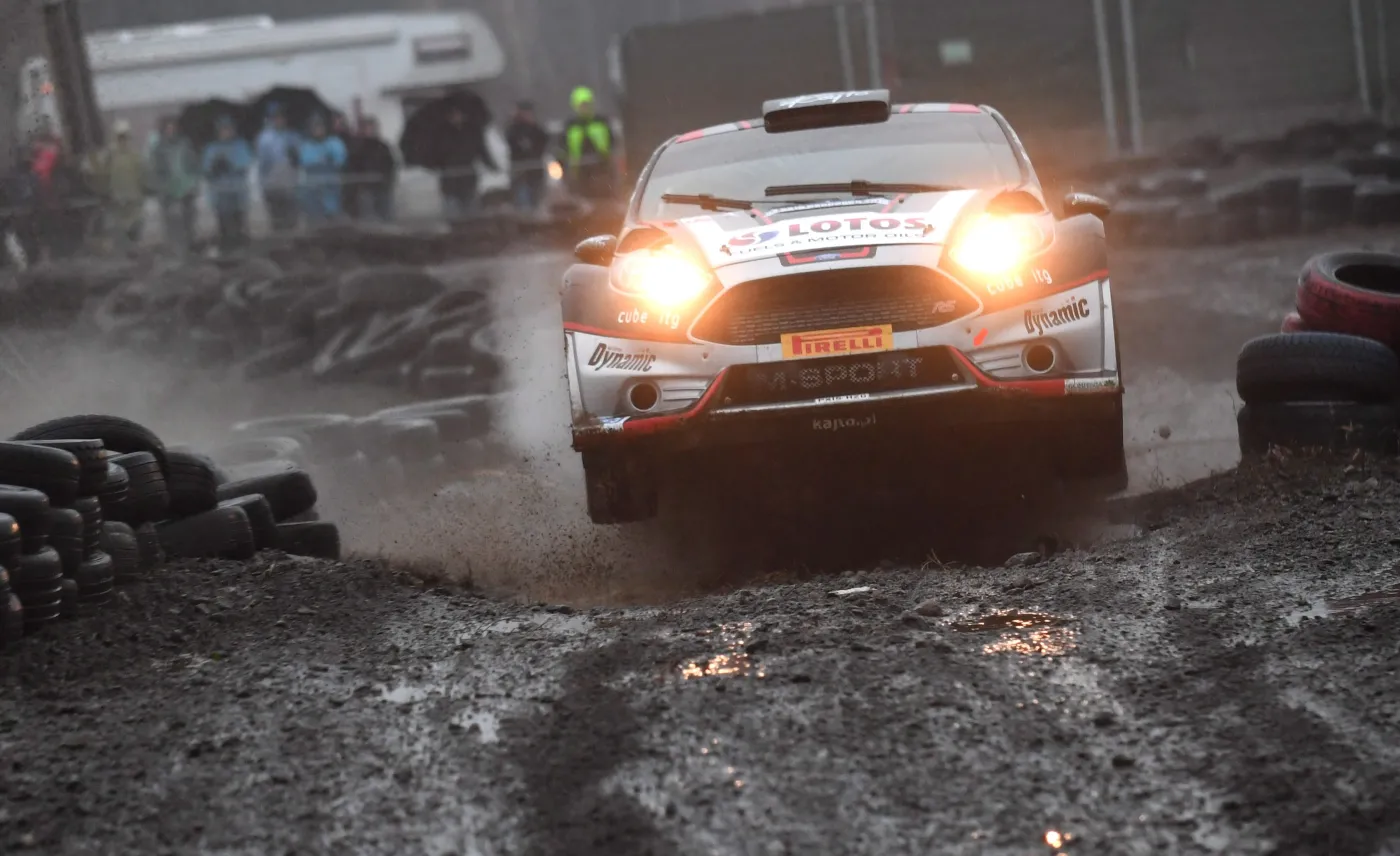 Kajetan Kajetanowicz z pilotem Jarosławem Baranem (Ford Fiesta R5+) 