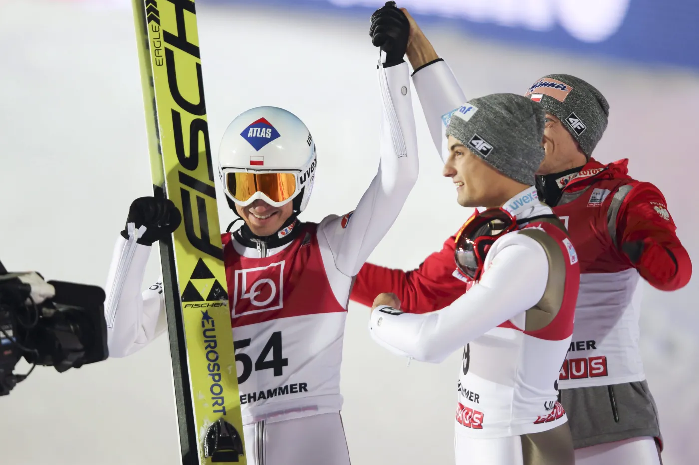 Kamil Stoch, Maciej Kot i Dawid Kubacki