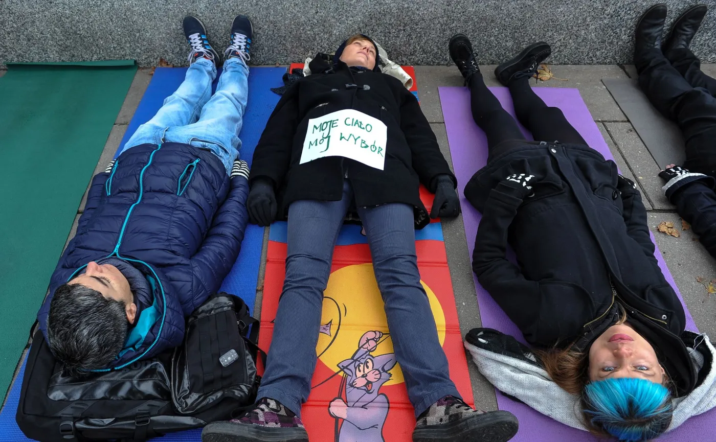 Nietypowy protest przed Sejmem