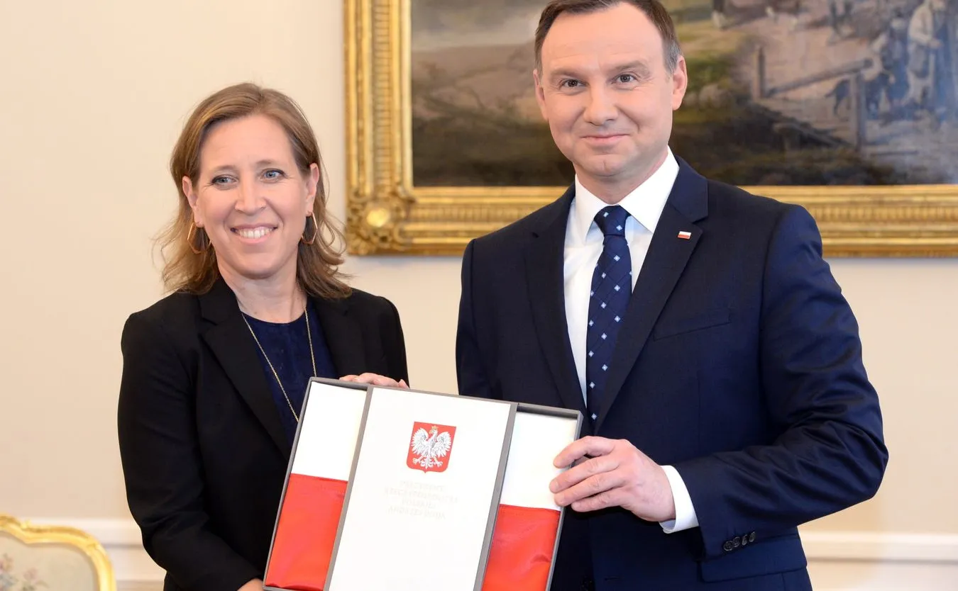 Susan Wojcicki i Andrzej Duda