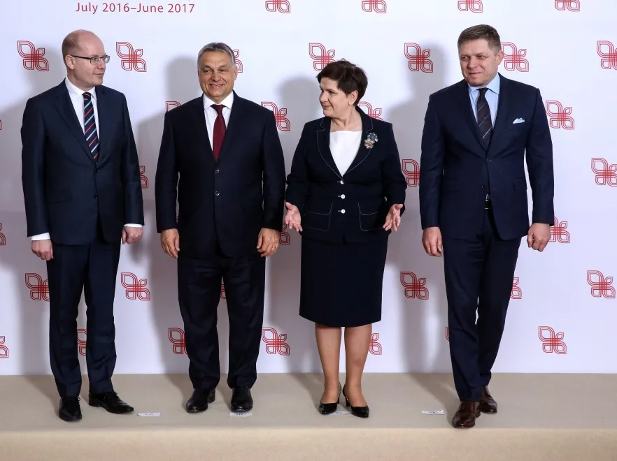 Bohuslav Sobotka; Viktor Orban; Beata Szydło; Robert Fico 
